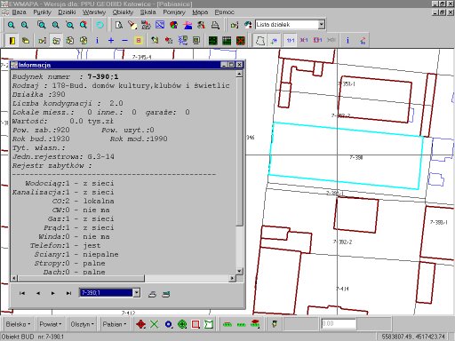 An object: building with descriptive information obtained from EWOPIS